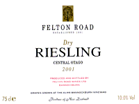 Felton Road Dry Riesling 2001